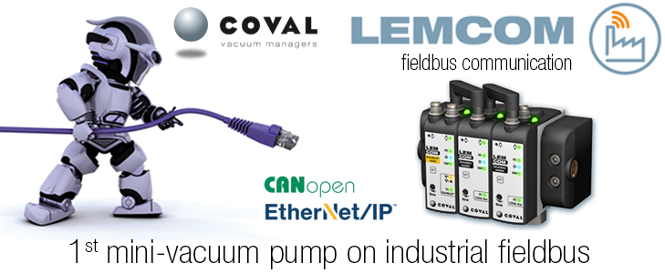 Mini Vacuum Pump on Industrial Fieldbus EtherNet/IP and CANopen